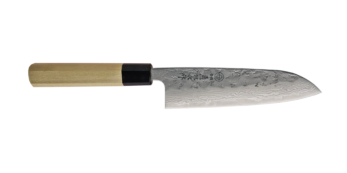 Swedish Steel Nashiji Damascus Santoku
