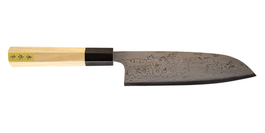 SW Series Carbon Damascus Santoku