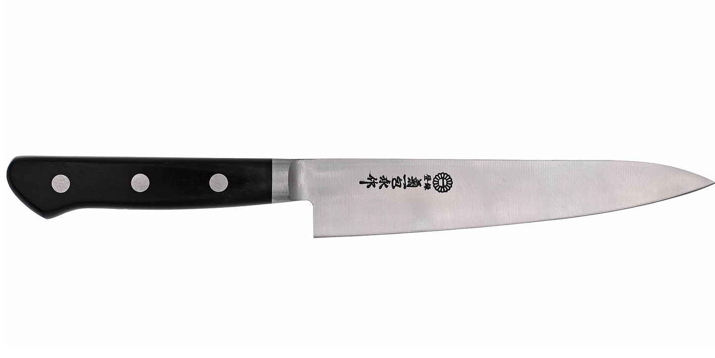 Kikuichi Cutlery Carbon Steel Series Petty Knife. Available in sizes 12 cm and 15 cm.