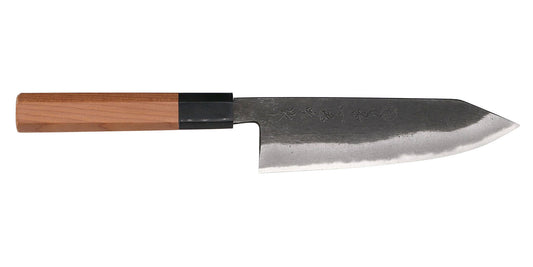 KURO Kurouchi Carbon Steel Clad Santoku - Blue #2