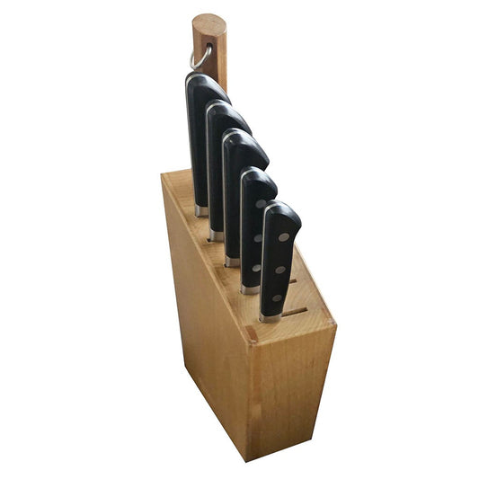 BLOCK Set 5 Knives, 1 Honing Rod, Knife Block, GM Series Knives