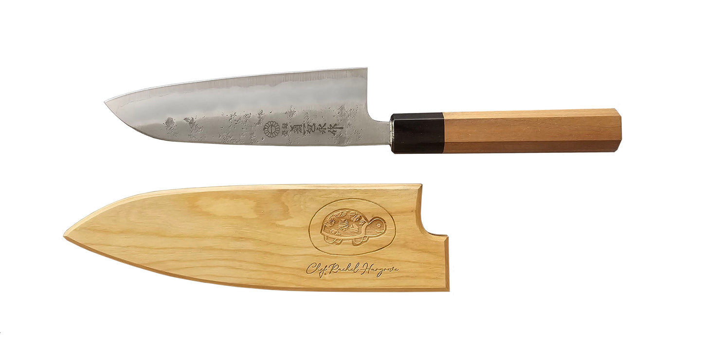 LIMITED EDITION Chef Rachel Hargrove Santoku and Cherry Saya set