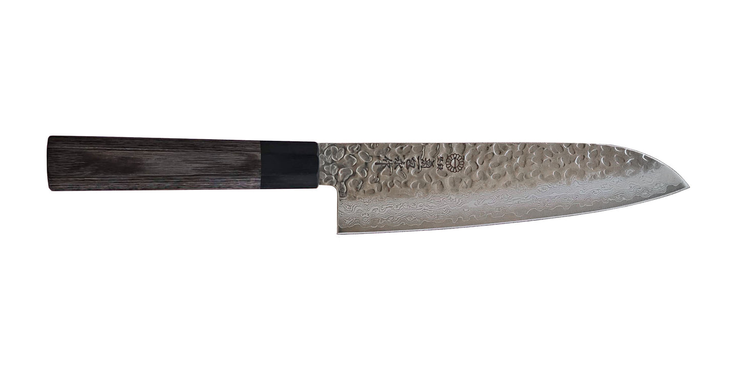 SE33 Series 33 Layer Damascus Tsuchime Santoku