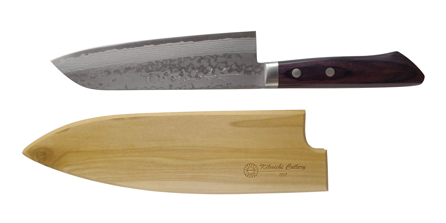 Kikuichi Cutlery SUMI Series 17Layer Damascus Santoku