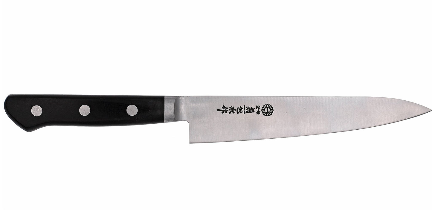 Kikuichi Cutlery Carbon Steel Series Petty Knife. Available in sizes 12 cm and 15 cm. 