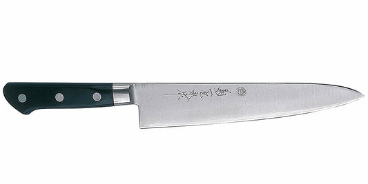 Kikuichi Cutlery Gold Warikomi (GS Series) gyuto.  Stainless steel chef's knife available in sizes 18 cm, 21 cm, 24 cm, 27 cm, 30 cm, and 33 cm. 