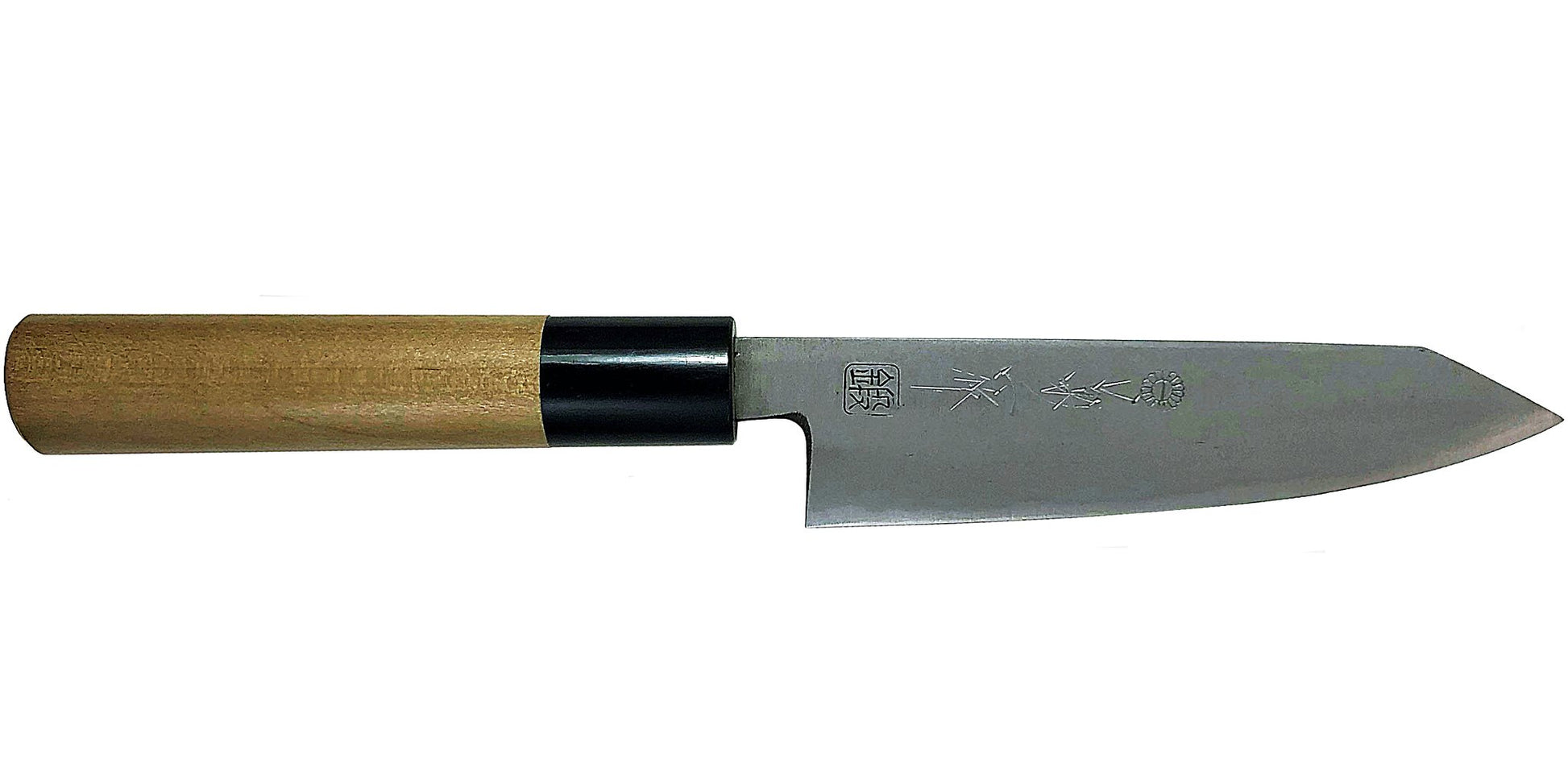 Kikuichi Cutlery Kokaji White Carbon Kiritsuke Petty knife in 15 cm.